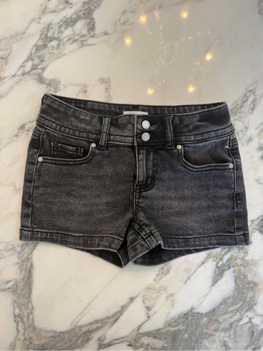 RSQ Black Washed Denim Shorts